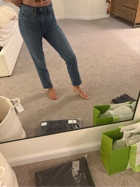 Blank NYC Straight Leg Jeans in Medium Blue